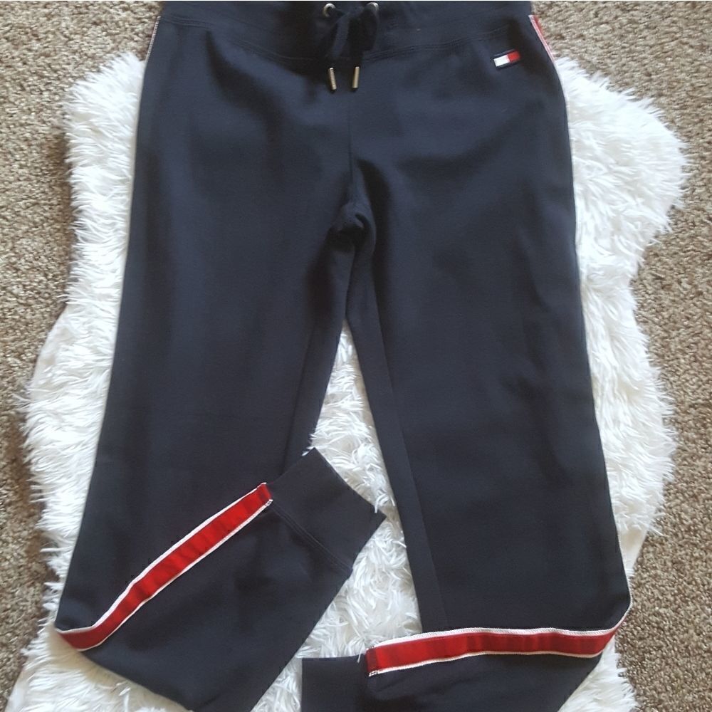 Tommy Hilfiger Sport Jogger Sweatpants Navy Blue Red Women’s Size XS NEW‎